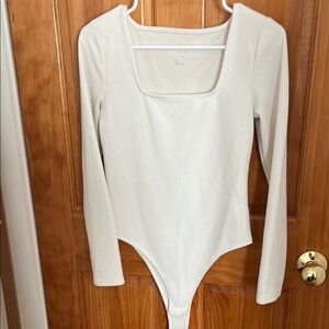 Cream Long Sleeve Bodysuit
